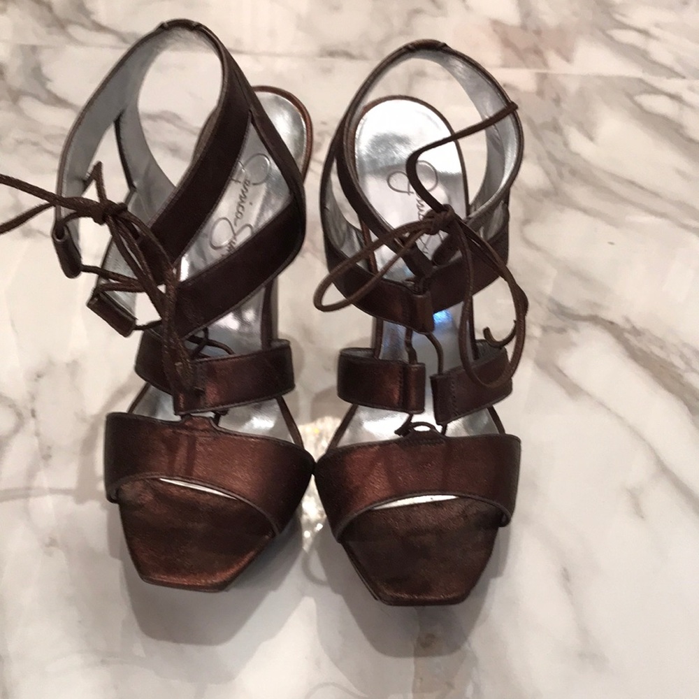 Strappy Brown Heels